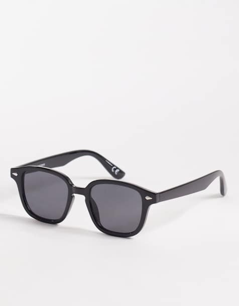 ASOS DESIGN square sunglasses in black frame with smoke lens - view 1