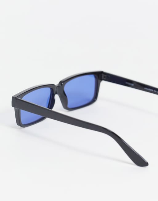 Square blue sale lens sunglasses