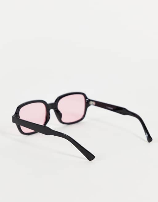 Black sunglasses clearance with pink lenses