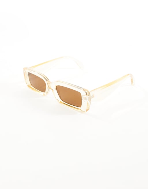 ASOS DESIGN square sunglasses in yellow, 4 of 4