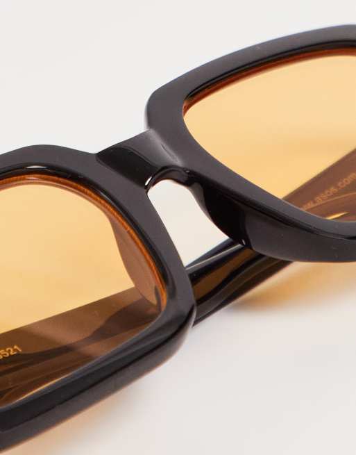 Amber shop lens sunglasses