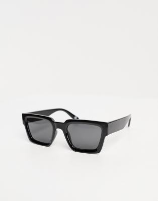 ASOS DESIGN ASOS DESIGN square sunglasses with bevel frame in black