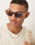 [ASOS DESIGN] ASOS DESIGN square sunglasses with brown lens and brown frame No Size BROWN