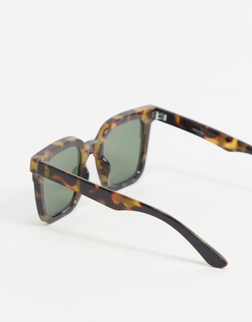 ASOS DESIGN square sunglasses with tort blocking - BROWN, 2 of 4
