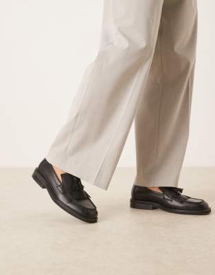  square toe loafers  with fringe detail