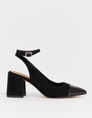 asos design speakeasy pointed mid heels