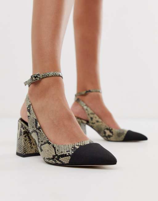 Asos snake best sale print heels