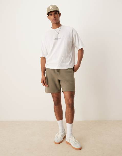 ASOS DESIGN mid-length short in khaki