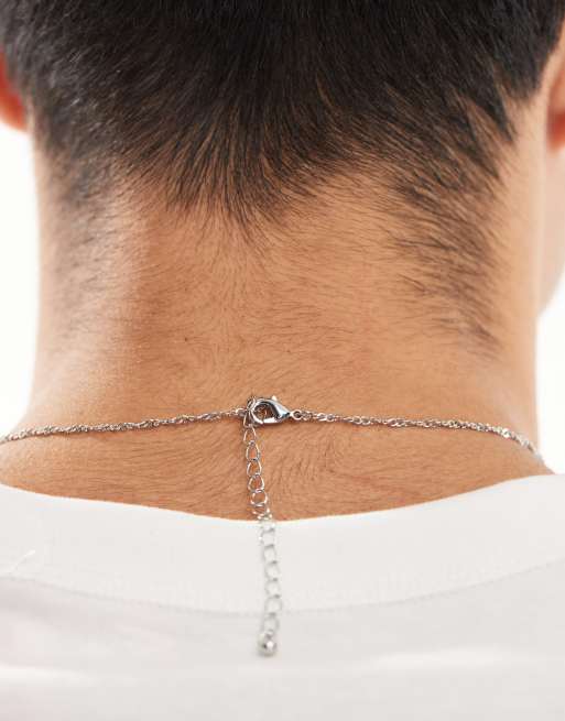 ASOS DESIGN St. Christopher pendant necklace in silver  