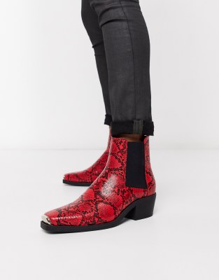 asos snakeskin boots