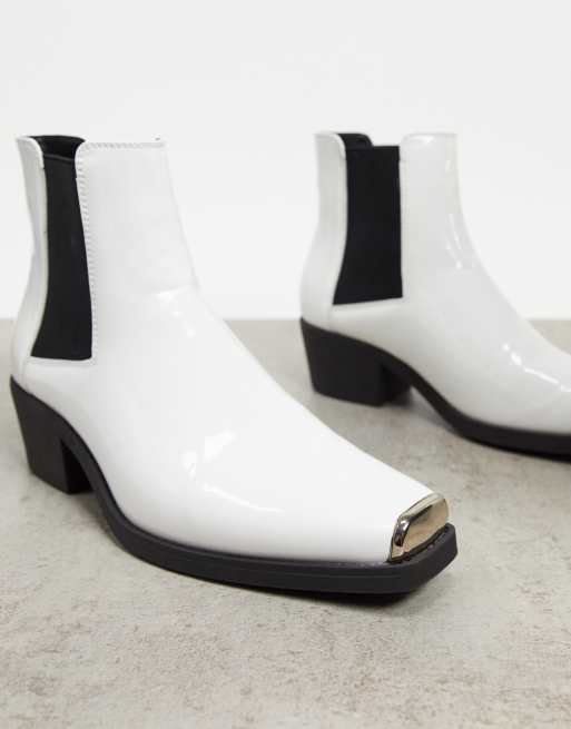 White on sale booties asos