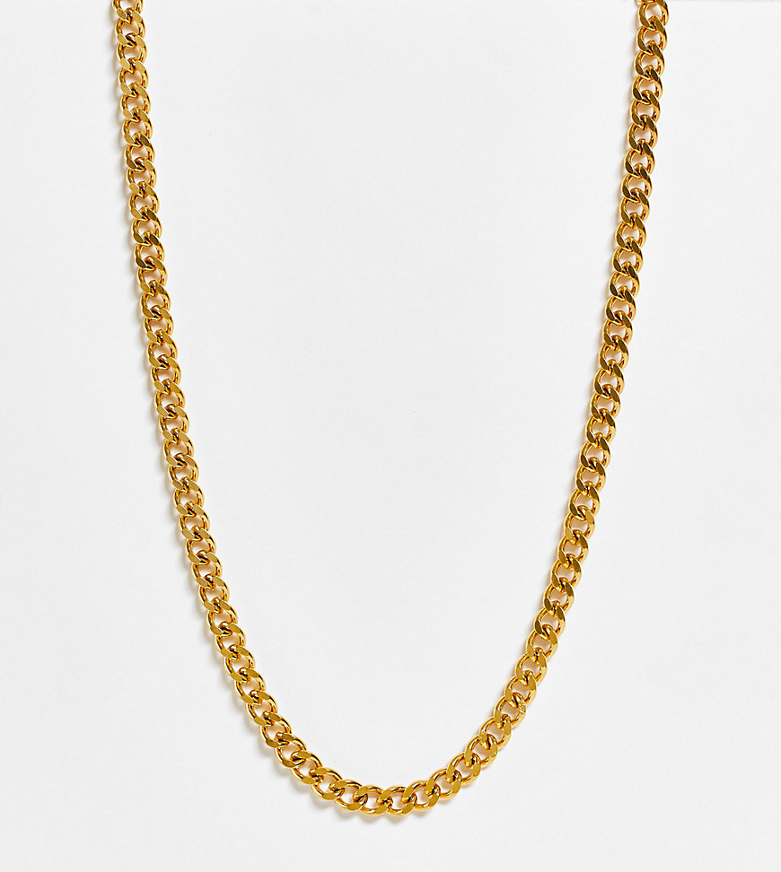 ASOS DESIGN stainless steel chain necklace in gold tone
