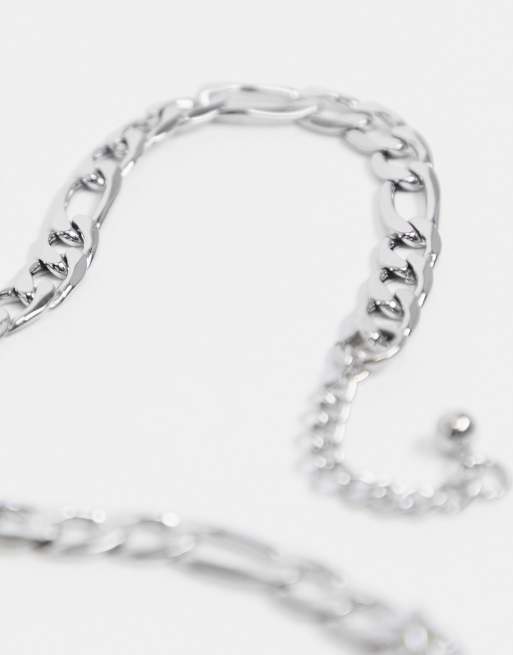 6mm Silver-Toned Chain Bracelet