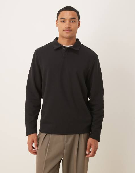 ASOS DESIGN standard fit polo in black (part of a set) - view 1
