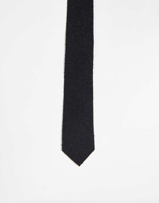 ASOS DESIGN – Standard-Krawatte in strukturiertem Schwarz
