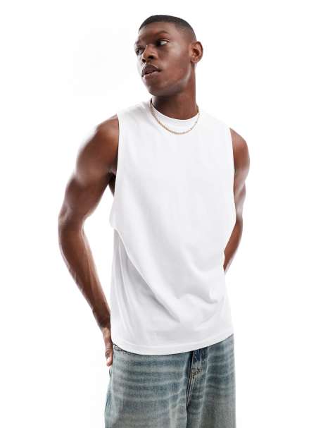 ASOS DESIGN standard tank in white - view 1