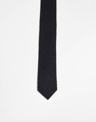 ASOS DESIGN standard tie in black texture | ASOS