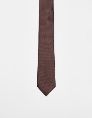 ASOS DESIGN ASOS DESIGN standard tie in brown