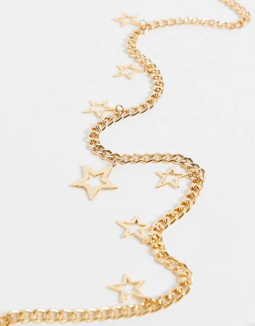 Iconic Star Chain Belt, Gold