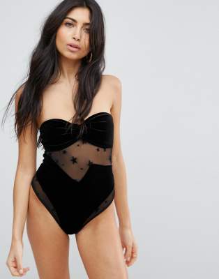 bandeau swimsuit asos