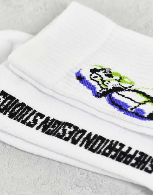ASOS DESIGN - Star Wars - Sportsokken met Stormtrooper-motief in wit, 3 van 4