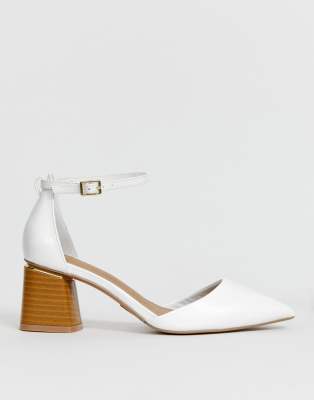 asos design stardust pointed mid heels