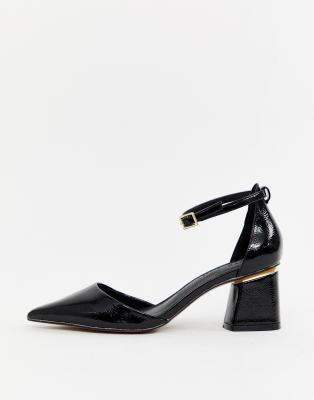 asos design stardust pointed mid heels