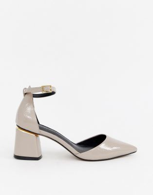 ASOS DESIGN Stardust pointed mid heels 