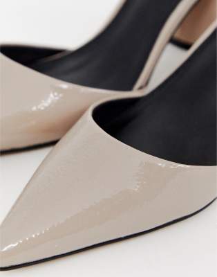 ASOS DESIGN Stardust pointed mid heels