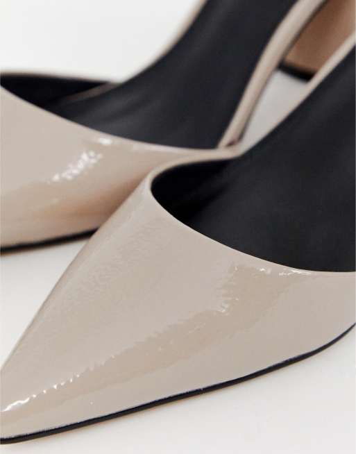 Asos design stardust pointed clearance mid heels