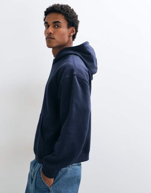ASOS DESIGN staright leg jogger with cut & sew piping in navy, 4 of 9