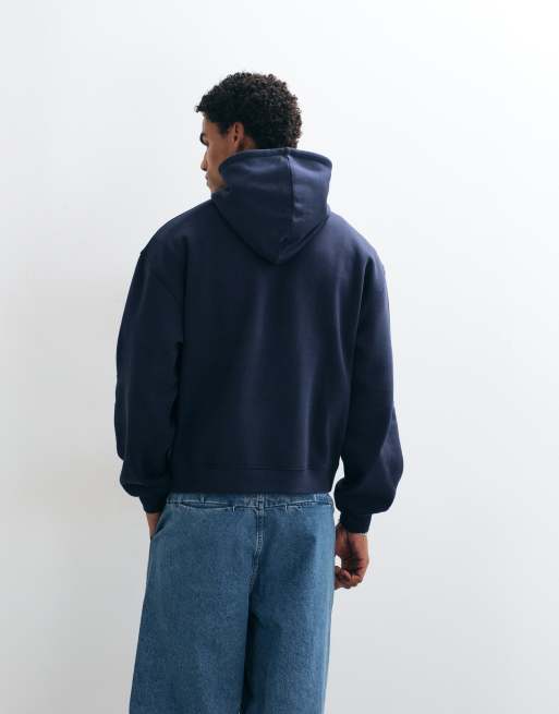 ASOS DESIGN staright leg jogger with cut & sew piping in navy, 5 of 9