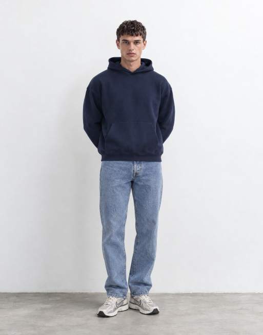 ASOS DESIGN staright leg jogger with cut & sew piping in navy, 9 of 9