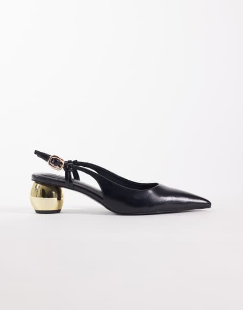 ASOS DESIGN – Starlight – Riemchenpumps in Schwarz mit Kugelabsatz - view 1