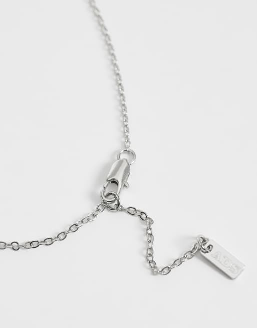 ASOS DESIGN stationed star chain necklace in silver, 3 of 4