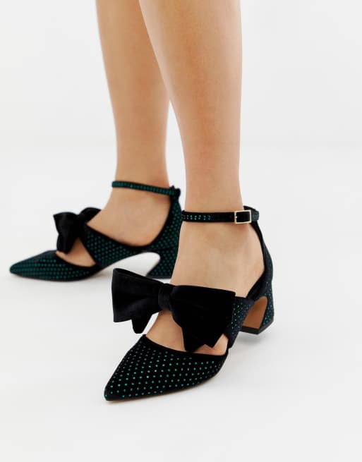 asos cracking leather mid heel