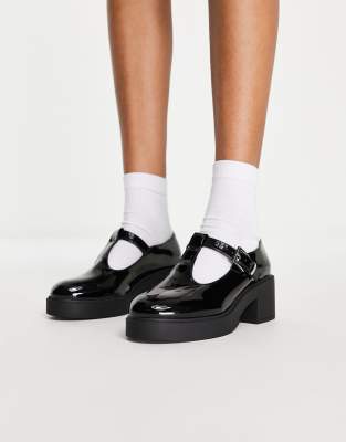 ASOS DESIGN - Stealth - Babies à talon mi-haut et semelle chunky - Noir
