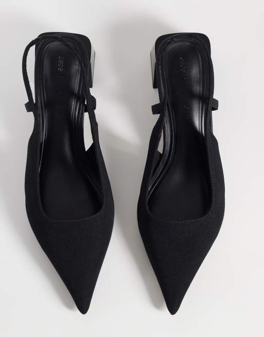ASOS DESIGN - Steam - Sorte sko med blokhæl og hælrem samt udskæringsdetalje, 2 af 4
