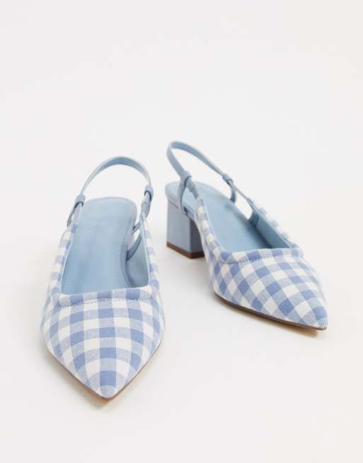 Blue sale gingham heels