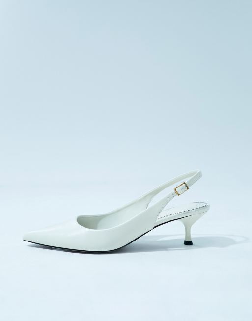 Off white hot sale slingback pumps