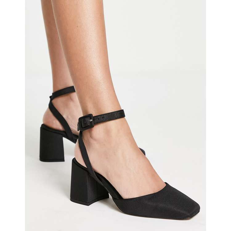 Block heel strap clearance shoes