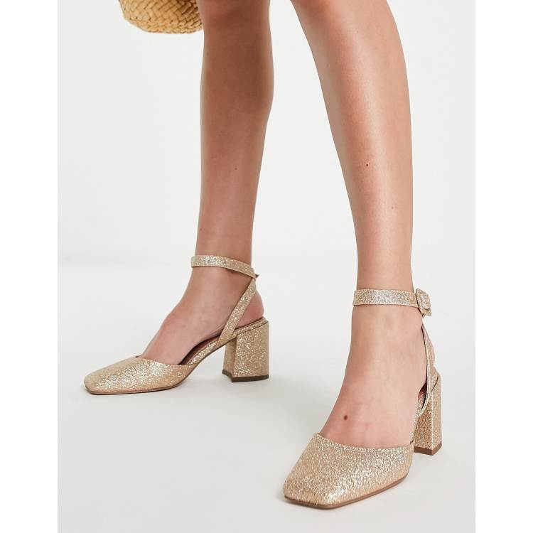 Scarpe brillantini tacco largo outlet