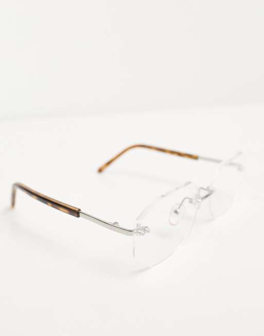 ASOS DESIGN - Stelløse sekskantede retrobriller med klare glas, 3 af 4