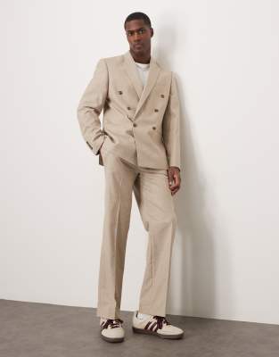 ASOS DESIGN – Stenfärgad kostym med smal passform och melerad effekt - view 1
