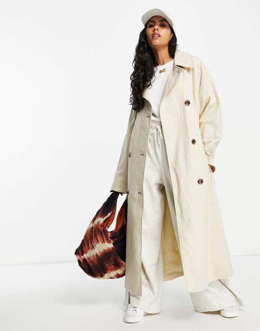 ASOS DESIGN – Stenfärgad, slouchy trenchcoat