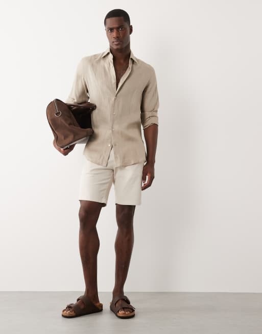ASOS DESIGN – Stenfärgade chino-shorts med extra smal passform, 2 av 5