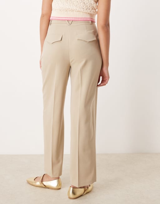 ASOS DESIGN – Stenfärgade, figursydda byxor med avsmalnande passform , 3 av 5