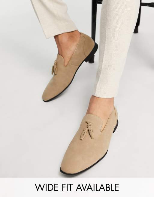 ASOS DESIGN – Stenfärgade loafers i mockaimitation