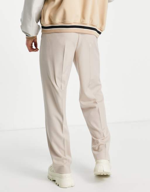 ASOS DESIGN – Stenfärgade vida finbyxor, 2 av 4