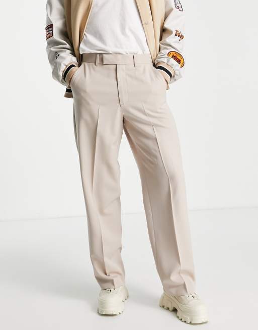 ASOS DESIGN – Stenfärgade vida finbyxor, 3 av 4